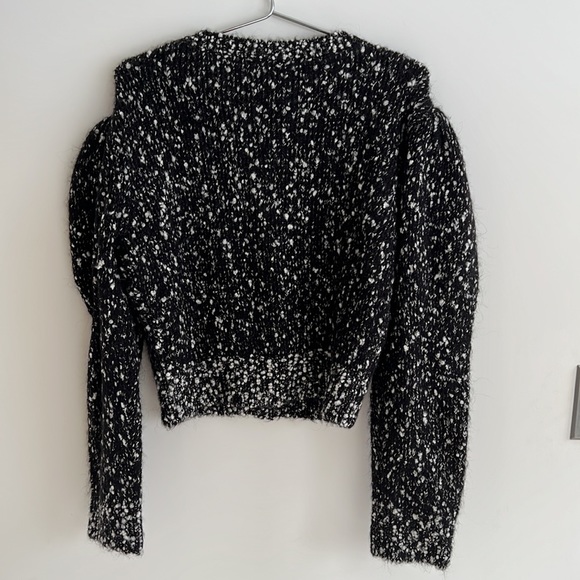 & Other Stories Puff Sleeve Bouclé Cardigan Sweater Alpaca Blend Size M - Picture 7 of 12